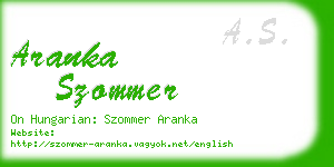 aranka szommer business card